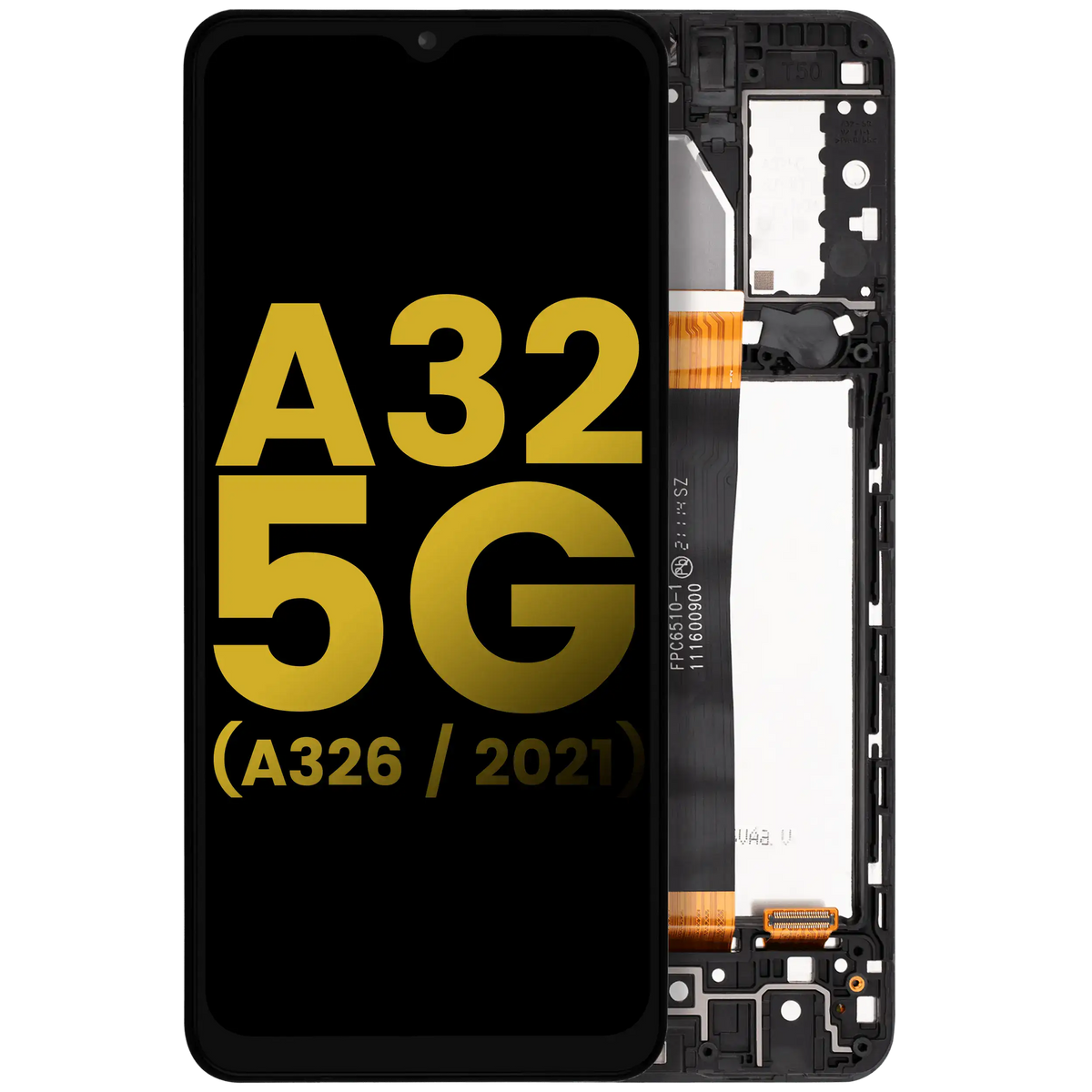 LCD Assembly With Frame Compatible For Samsung Galaxy A32 5G (A326 / 2021) (All Models) (Refurbished) (Awesome Black)