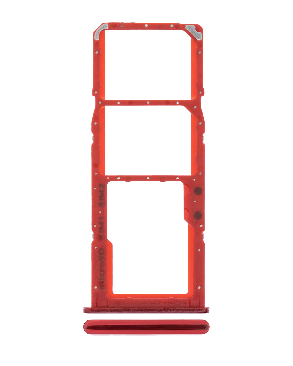 Replacement Dual Sim Card Tray Compatible For Samsung Galaxy A51 4G (A515 / 2019) (Red)