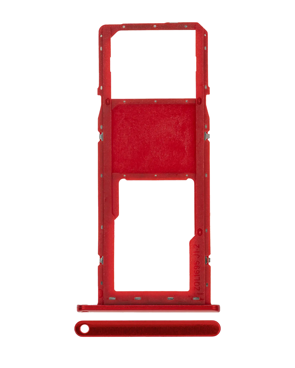 Single Sim Card Tray Compatible For Samsung Galaxy A01 (A015 / 2020) (Red)