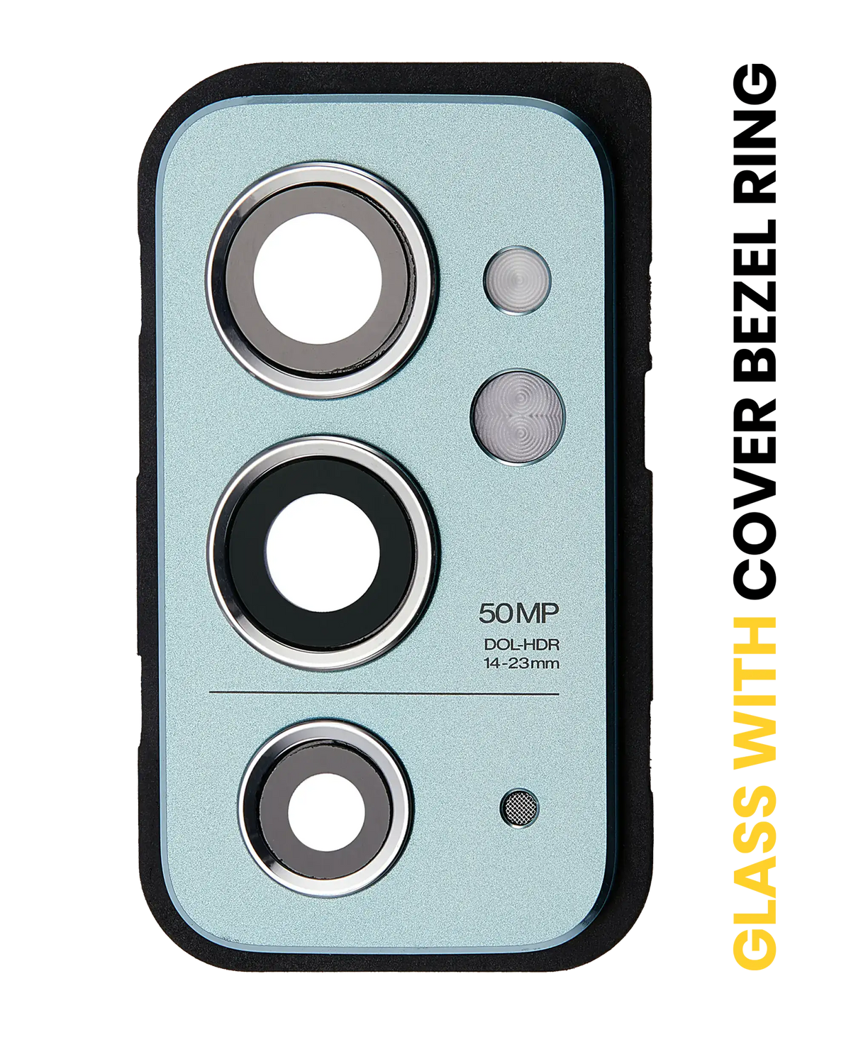 Replacement Back Camera Lens With Cover Bezel Ring Compatible For OnePlus 9RT 5G (Blue)