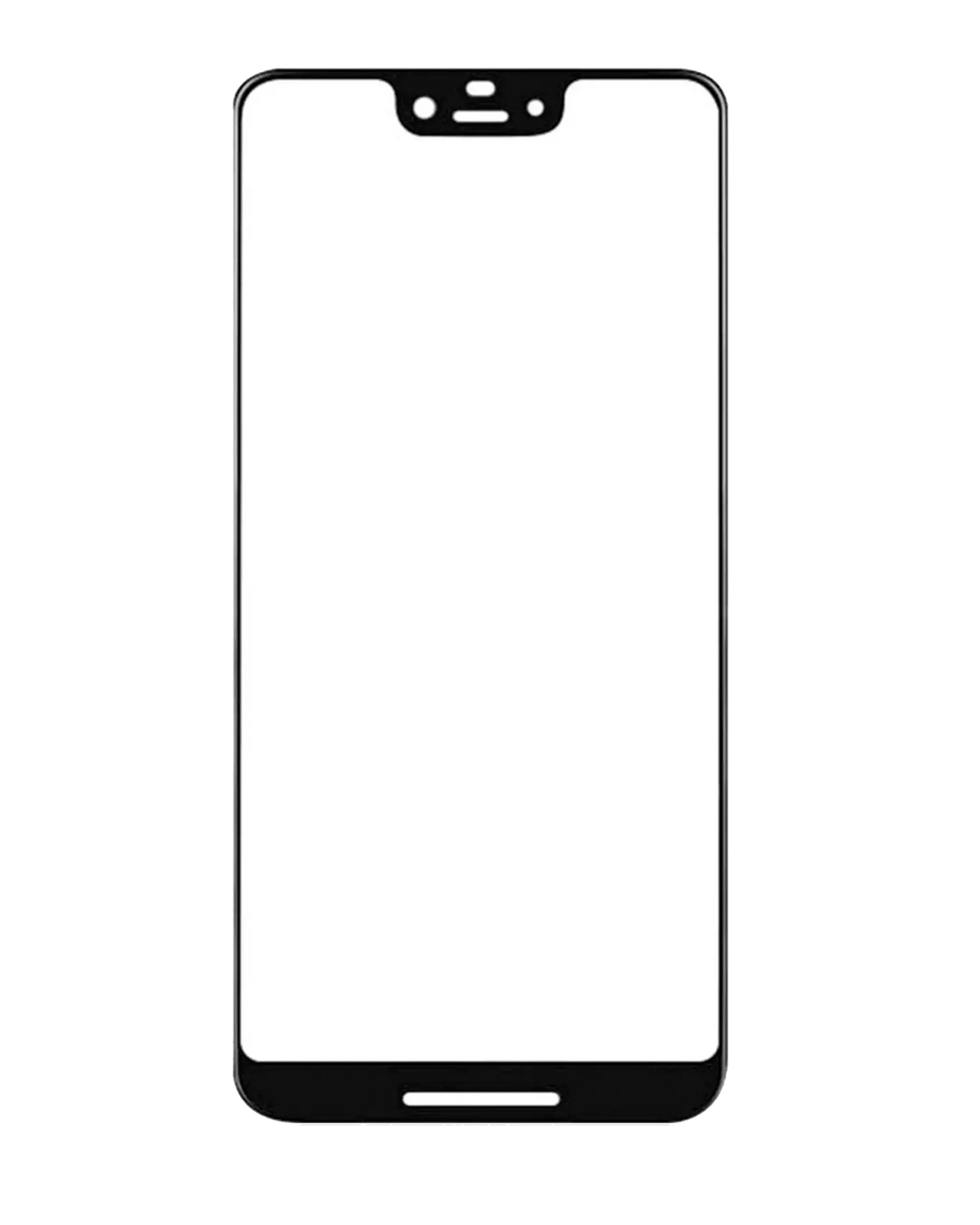 Replacement Front Cover Glass Compatible For Google Pixel 3 XL (Black)