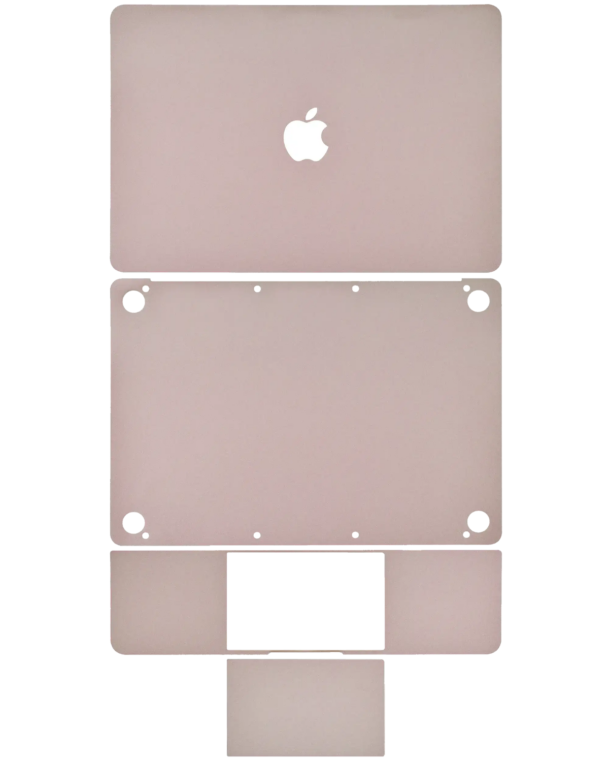 4in1 (Top, Bottom, Keyboard, Trackpad) Skin Compatible For MacBook Retina 12"(A1534 / Early 2015 / Early 2016 / Mid 2017) (Rose Gold)