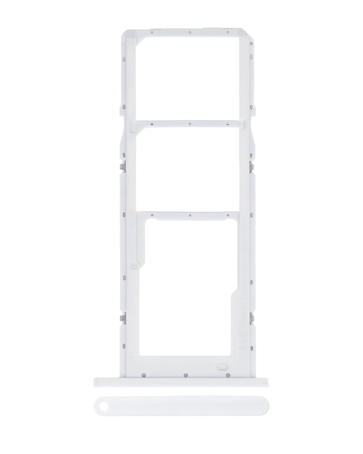 Dual Sim Card Tray Compatible For Samsung Galaxy A02S (A025 / 2020) / A03 (A035 / 2021) (White)