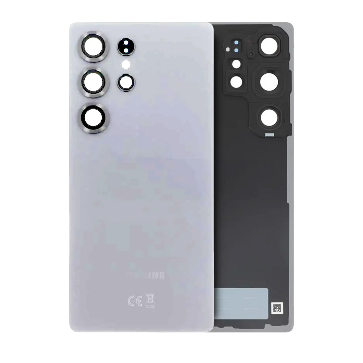 Replacement Back Cover Glass With Camera Lens Compatible For Samsung Galaxy S25 Ultra 5G (Service Pack) (Titanium White Silver)