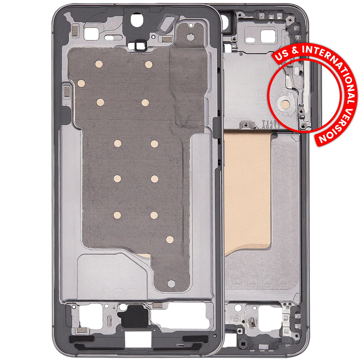 Mid-Frame Housing Compatible For Samsung Galaxy S25 5G Replacement (US & International Version) (Silver Shadow)