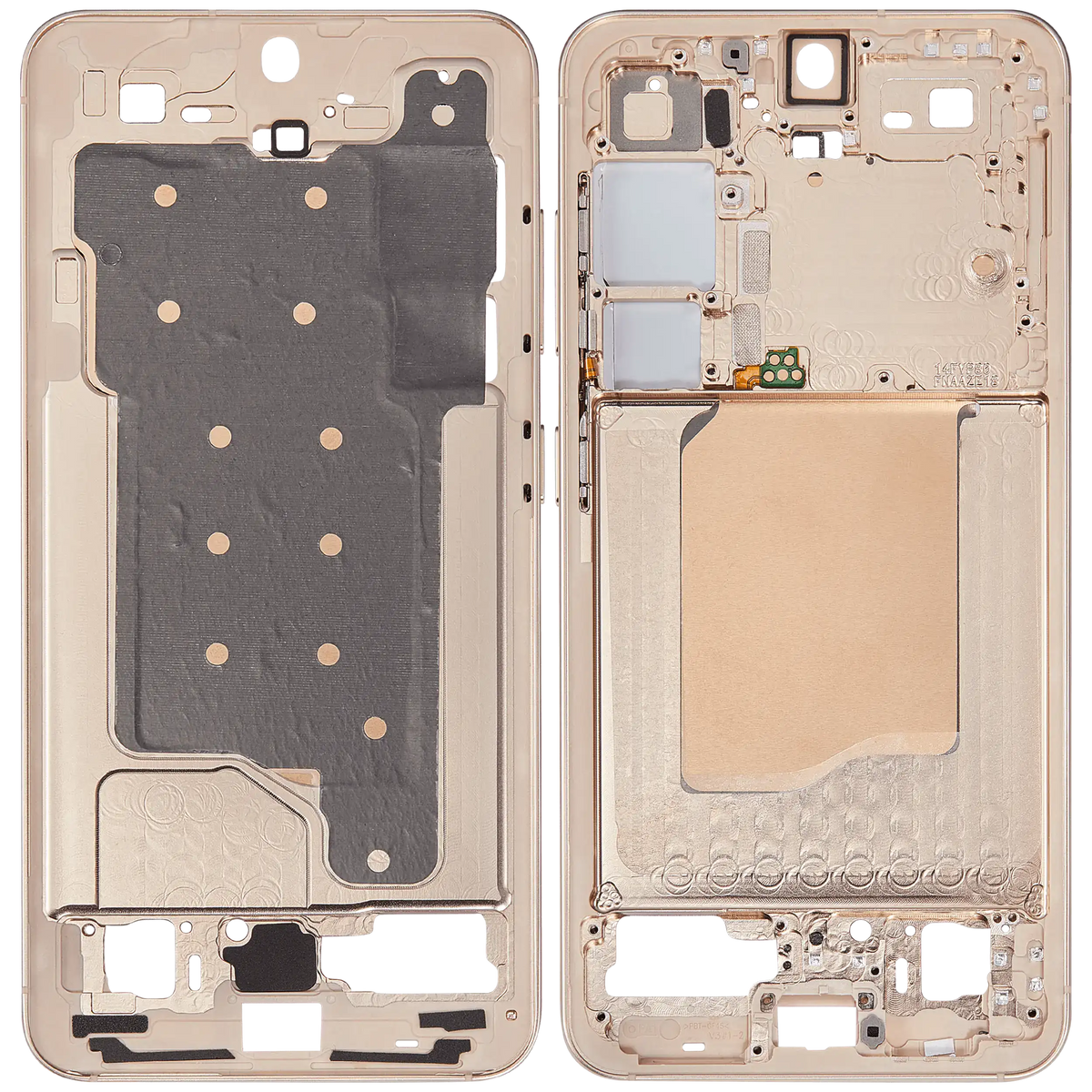 Mid-Frame Housing Compatible For Samsung Galaxy S25 5G Replacement (US & International Version) (Pink Gold)