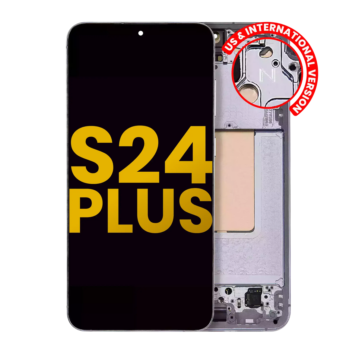 OLED Assembly With Frame Compatible For Samsung Galaxy S24 Plus 5G (US & International Version) (Refurbished) (Sapphire Blue)