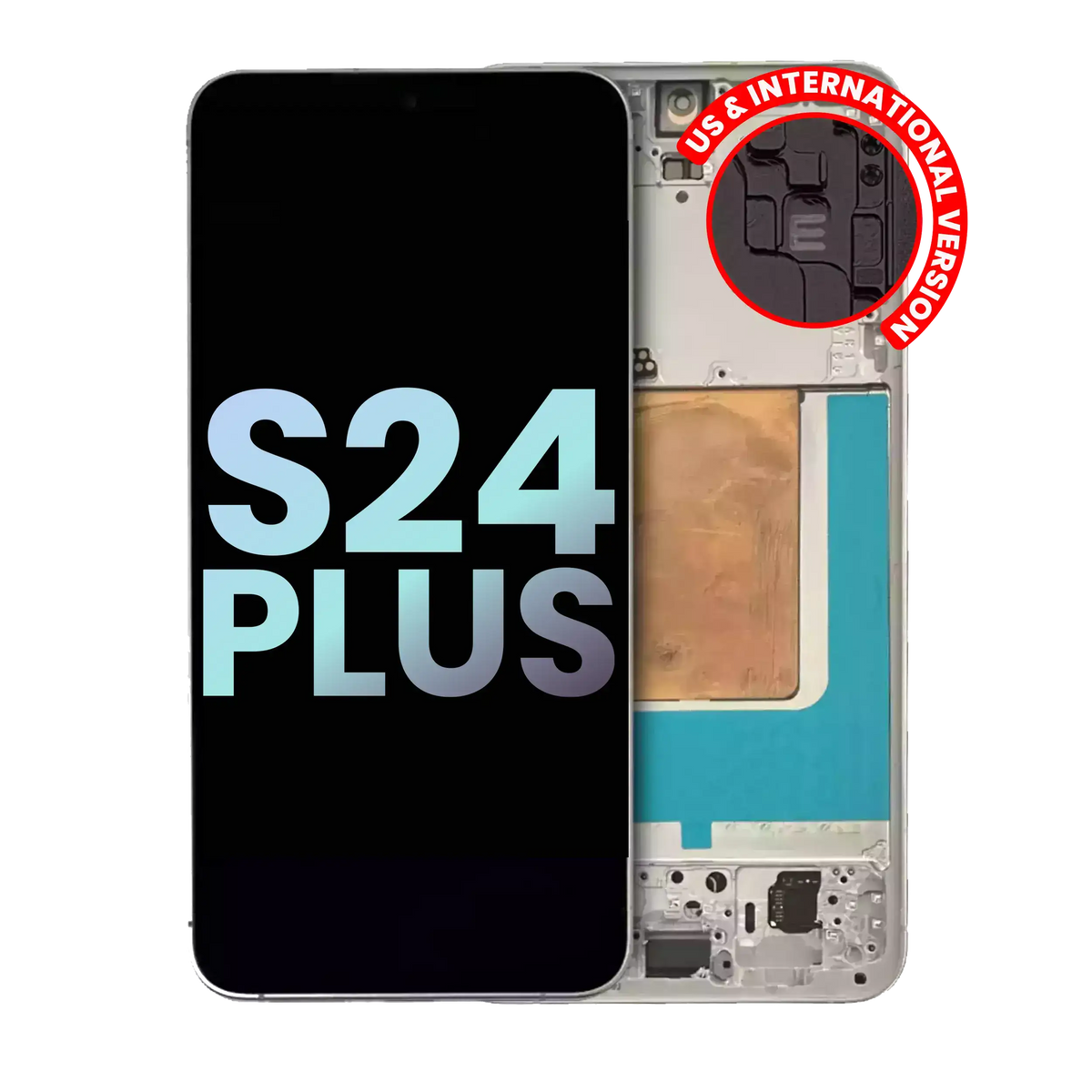 OLED Assembly With Frame Compatible For Samsung Galaxy S24 Plus 5G (US & International Version) (Service Pack) (Marble Grey)