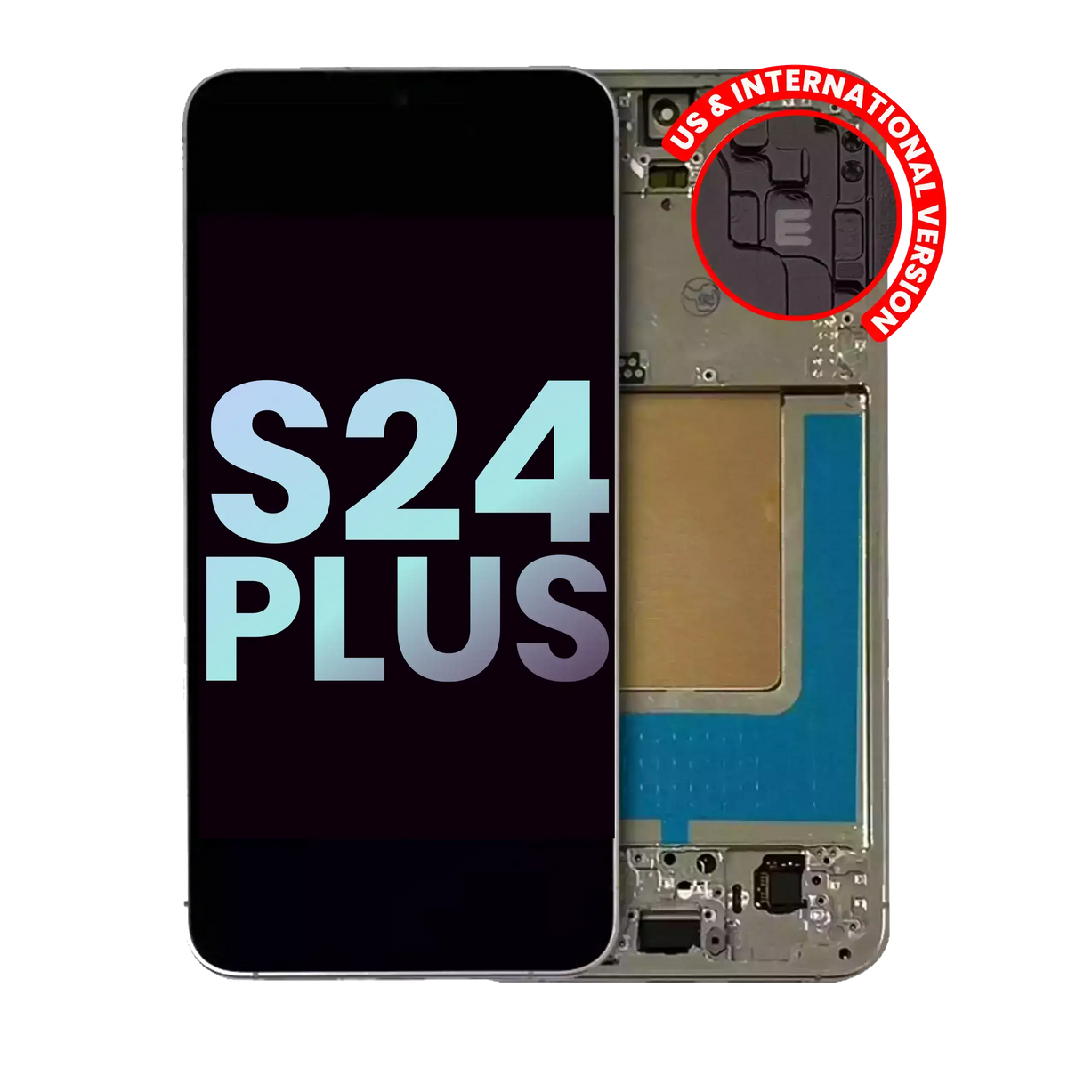 OLED Assembly With Frame Compatible For Samsung Galaxy S24 Plus 5G (US & International Version) (Service Pack) (Amber Yellow)