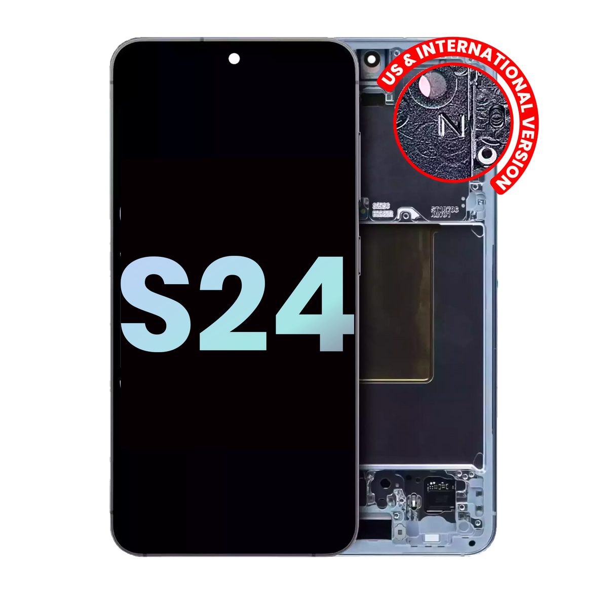 OLED Assembly With Frame Compatible For Samsung Galaxy S24 5G (US & International Version) (Service Pack) (Sapphire Blue)