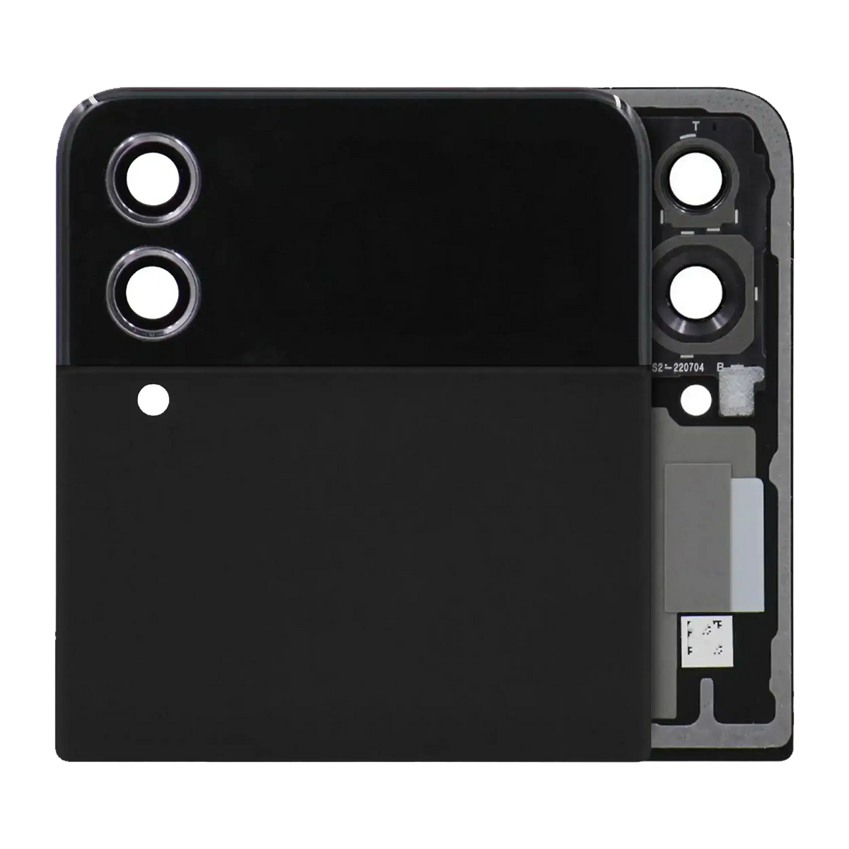 Outer OLED Assembly Compatible For Samsung Galaxy Z Flip 4 5G (US & International) (Used OEM Pull: Grade B/C) (Black)