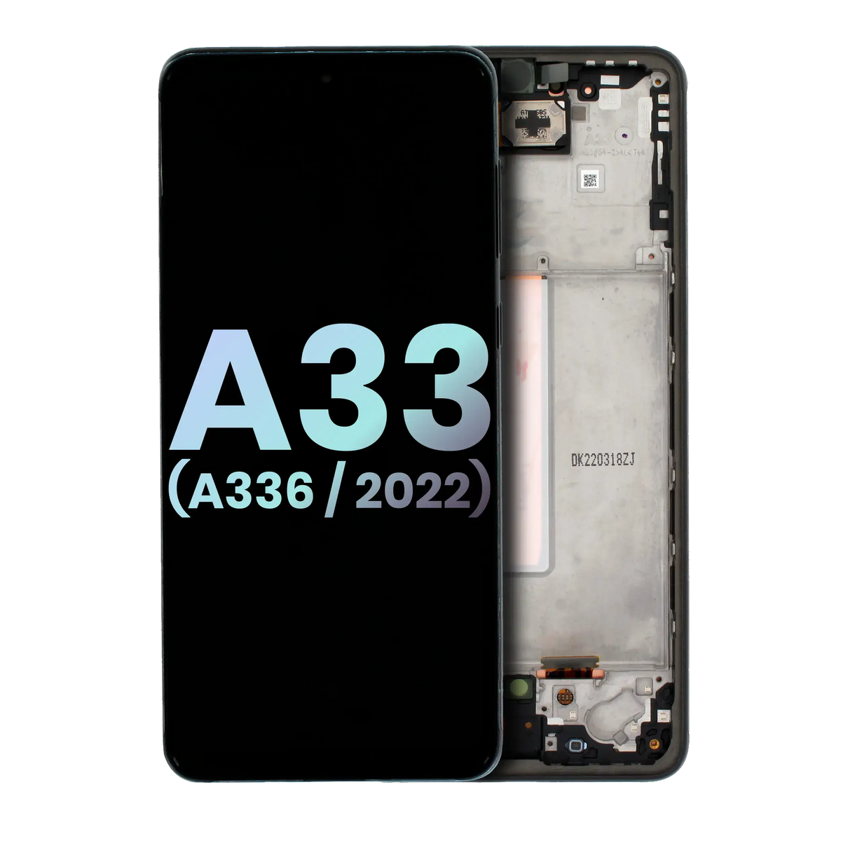 OLED Assembly With Frame Compatible For Samsung Galaxy A33 5G (A336 / 2022) (Service Pack) (Black)