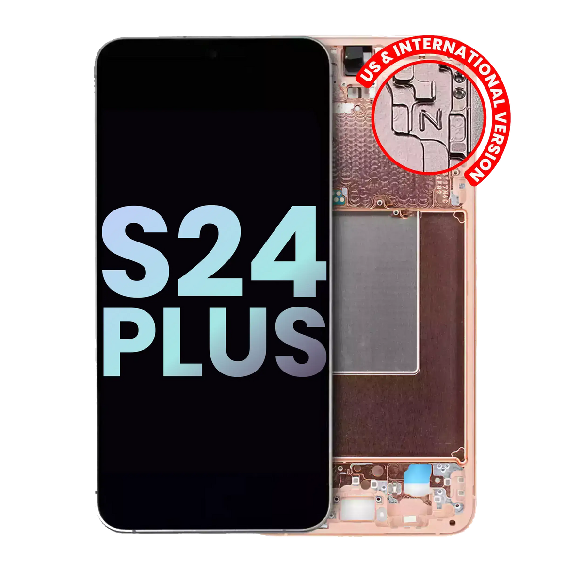 OLED Assembly With Frame Compatible For Samsung Galaxy S24 Plus 5G (US & International Version) (Service Pack) (Sandstone Orange)