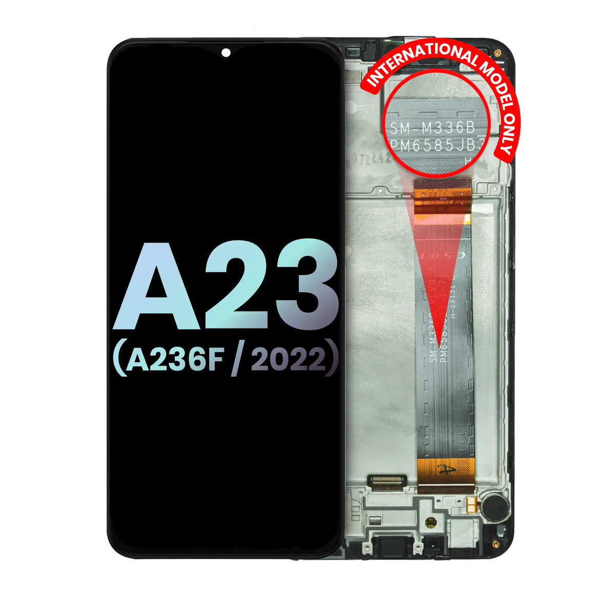 LCD Assembly With Frame Compatible For Samsung Galaxy A23 5G (A236F / 2022) (International Version) (Service Pack) (All Colors)