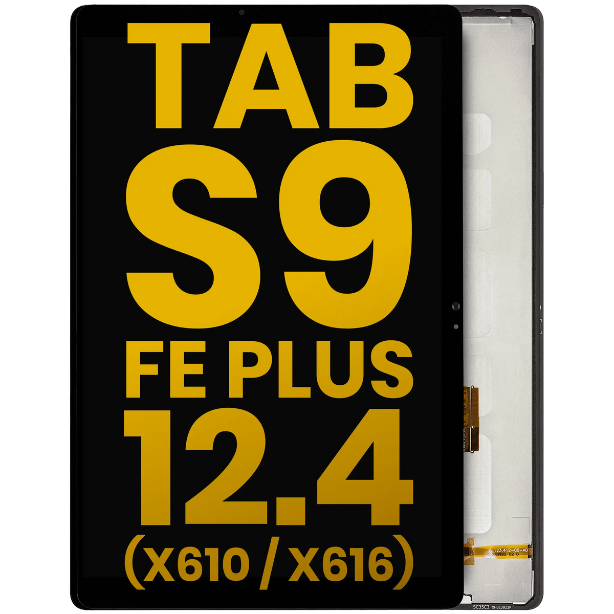 LCD Assembly Without Frame Compatible For Samsung Galaxy Tab S9 FE Plus 12.4" (X610 / X616) (2023) (Refurbished) (Black)