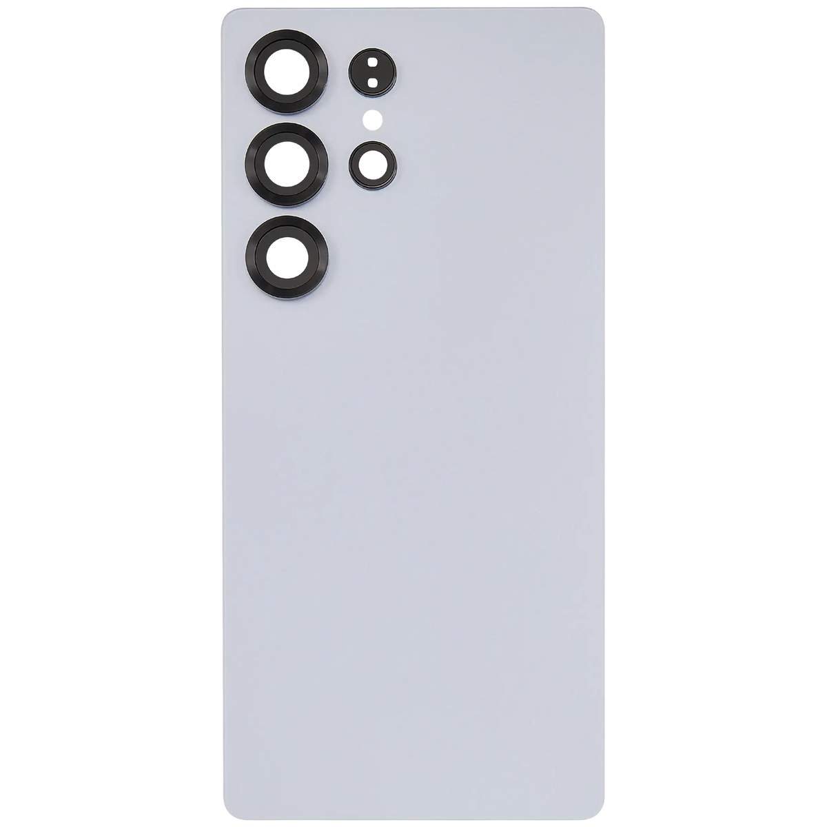 Back Cover Glass With Camera Lens Compatible For Samsung Galaxy S25 Ultra 5G (No Logo) (Vemake) (Titanium Silver Blue)