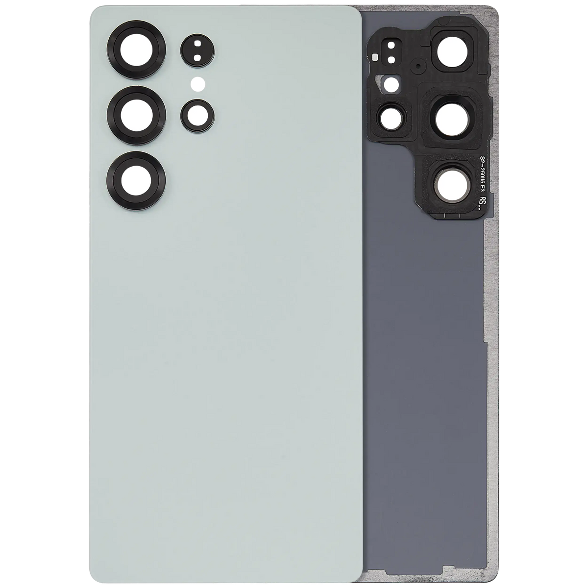 Back Cover Glass With Camera Lens Compatible For Samsung Galaxy S25 Ultra 5G (No Logo) (Vemake) (Titanium Jade Green)