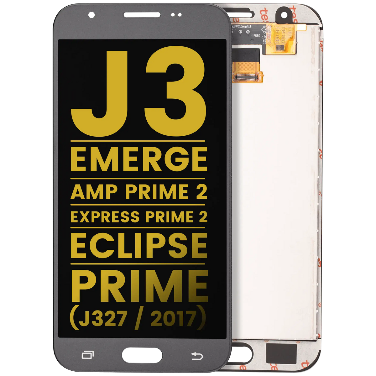 LCD Assembly Without Frame Compatible For Samsung Galaxy J3 / Emerge / Amp Prime 2 / Express Prime 2 / Eclipse / Prime (J327 / 2017) (Refurbished) (Silver / Gray)