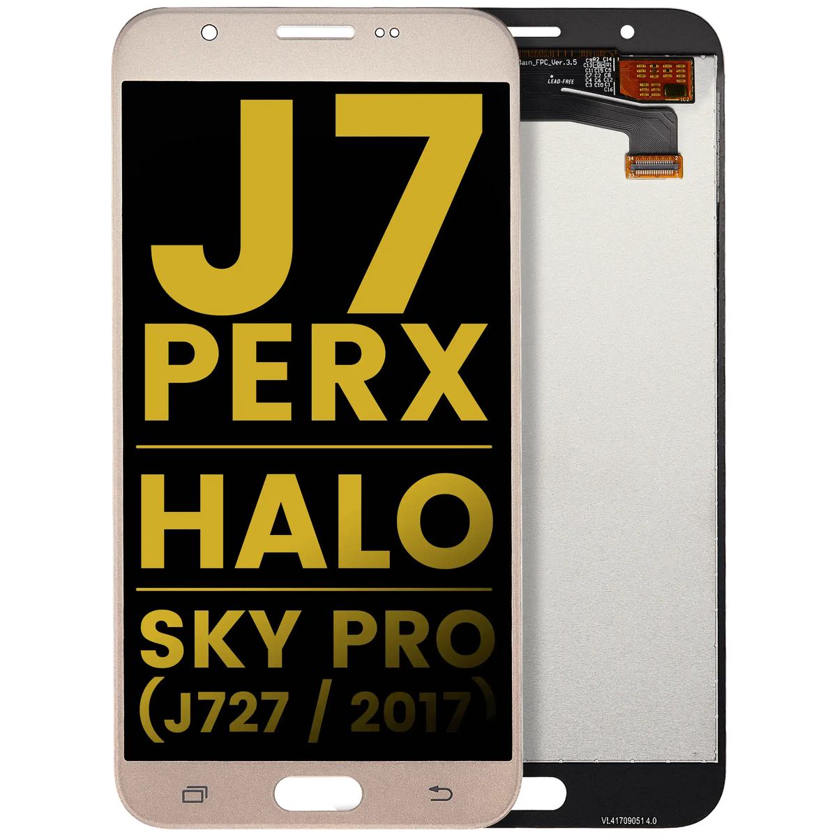 LCD Assembly Without Frame Compatible For Samsung Galaxy J7 Perx / Halo / Sky Pro (J727 / 2017) (Refurbished) (Gold)