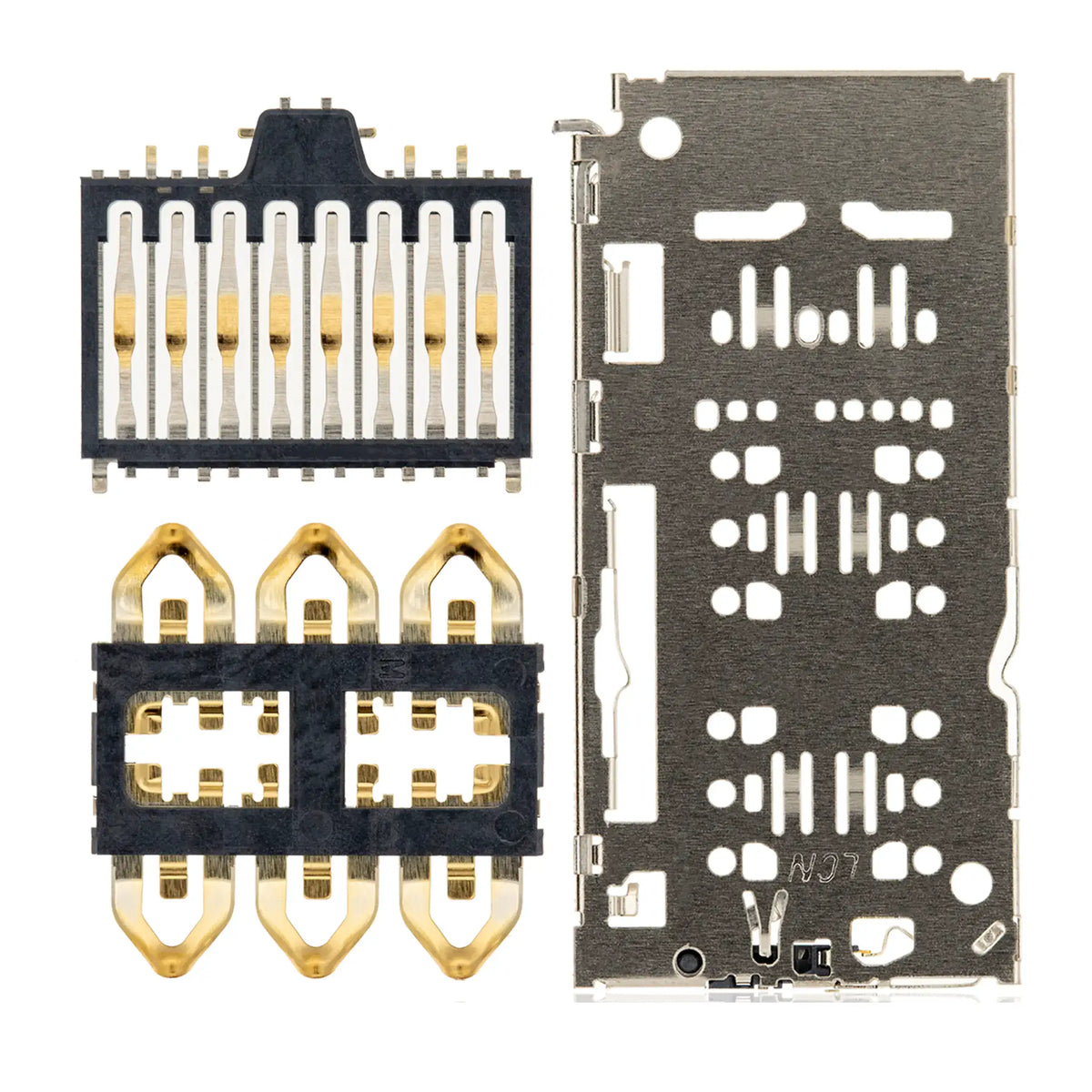 Sim Card Reader Compatible For Samsung Galaxy A10 (A105) / A20 (A205) / A30 (A305) / A50 (A505) / A51 (A515) / A70 (A705) / A9 (A920) / TCL 30 SE / Xiaomi Redmi Note 7 / Note 8 / Note 9 / Redmi Note 11 4G (Global Version) (4 Piece Set)