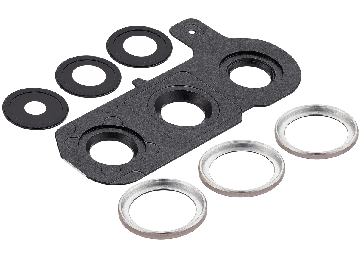 Back Camera Lens With Cover Bezel Ring Compatible For Samsung Galaxy S25 Plus 5G (Pink Gold)