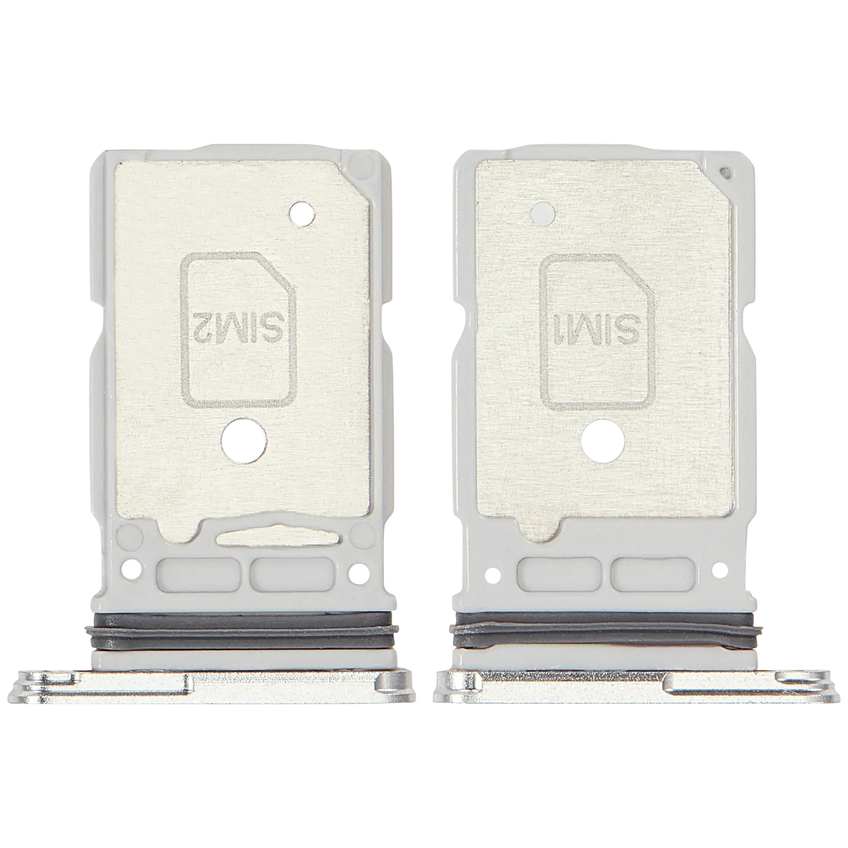 Dual Sim Card Tray Compatible For Samsung Galaxy S25 Ultra (Titanium White Silver)