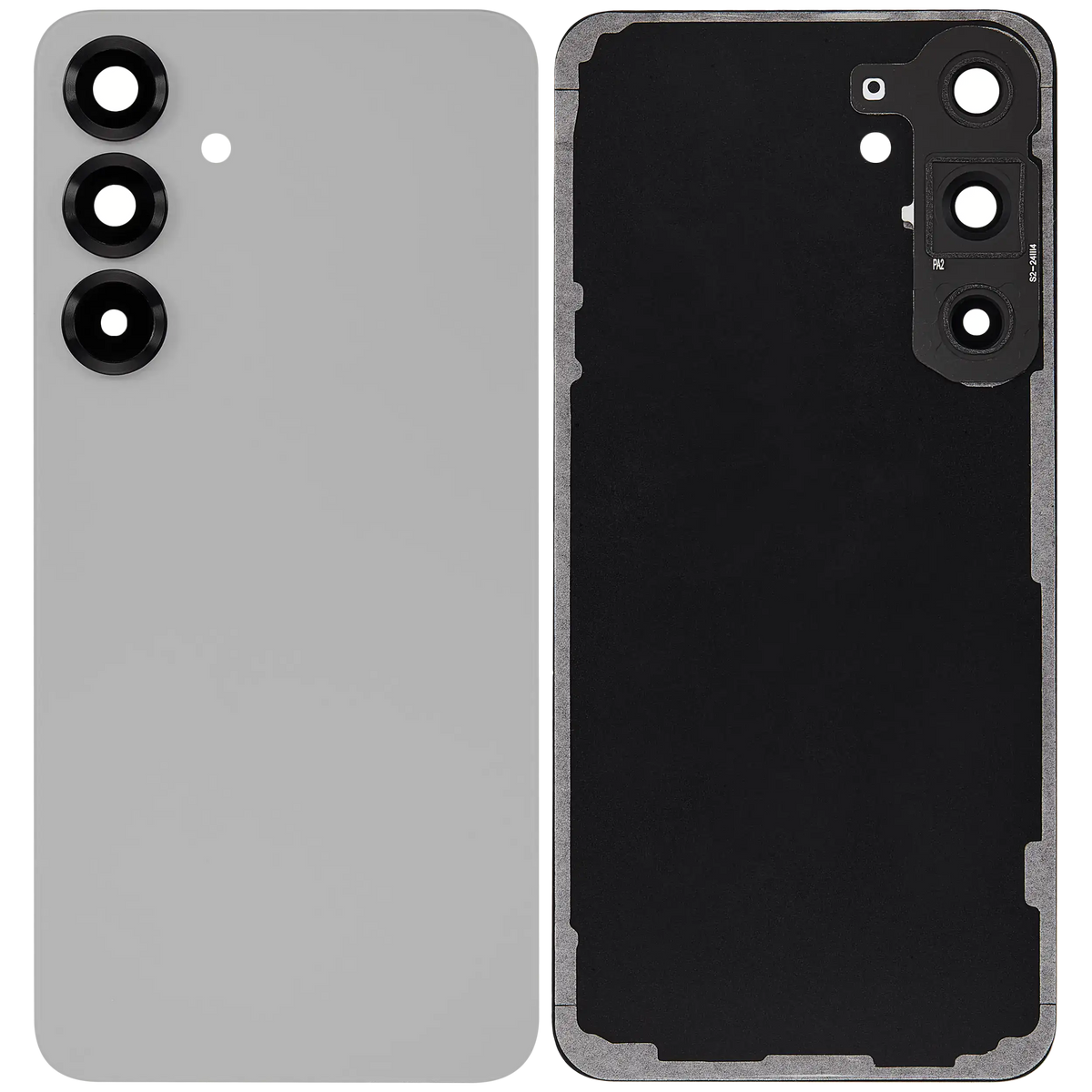 Back Cover Glass With Camera Lens Compatible For Samsung Galaxy S25 Plus 5G (No Logo) (Aftermarket Plus) (Silver Shadow)