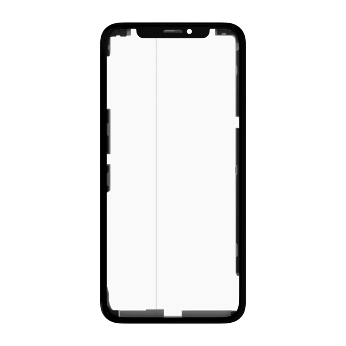 3 in 1 (Glass With OCA Pre-Installed + Frame) Compatible For iPhone X (OCA Master)