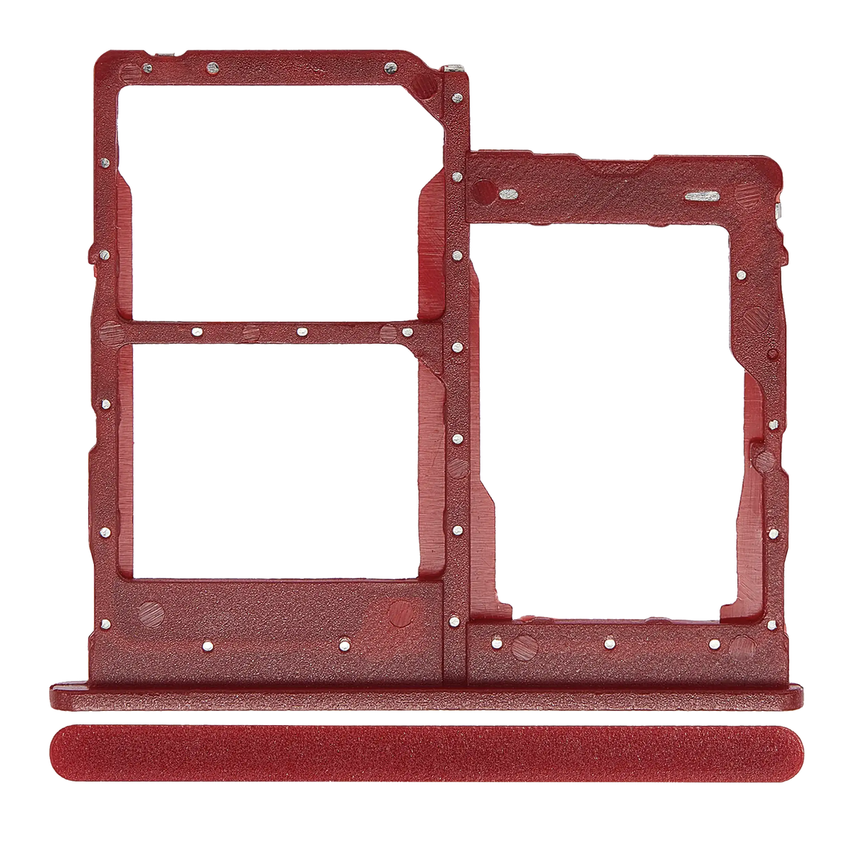 Dual Sim Card Tray Compatible For Samsung Galaxy A01 Core (A013 / 2020) (Red)