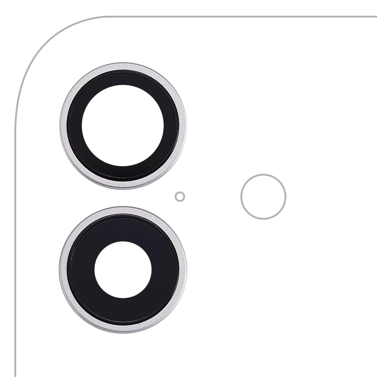 Back Camera Lens With Bracket & Bezel For iPhone 17 (Premium) (White)