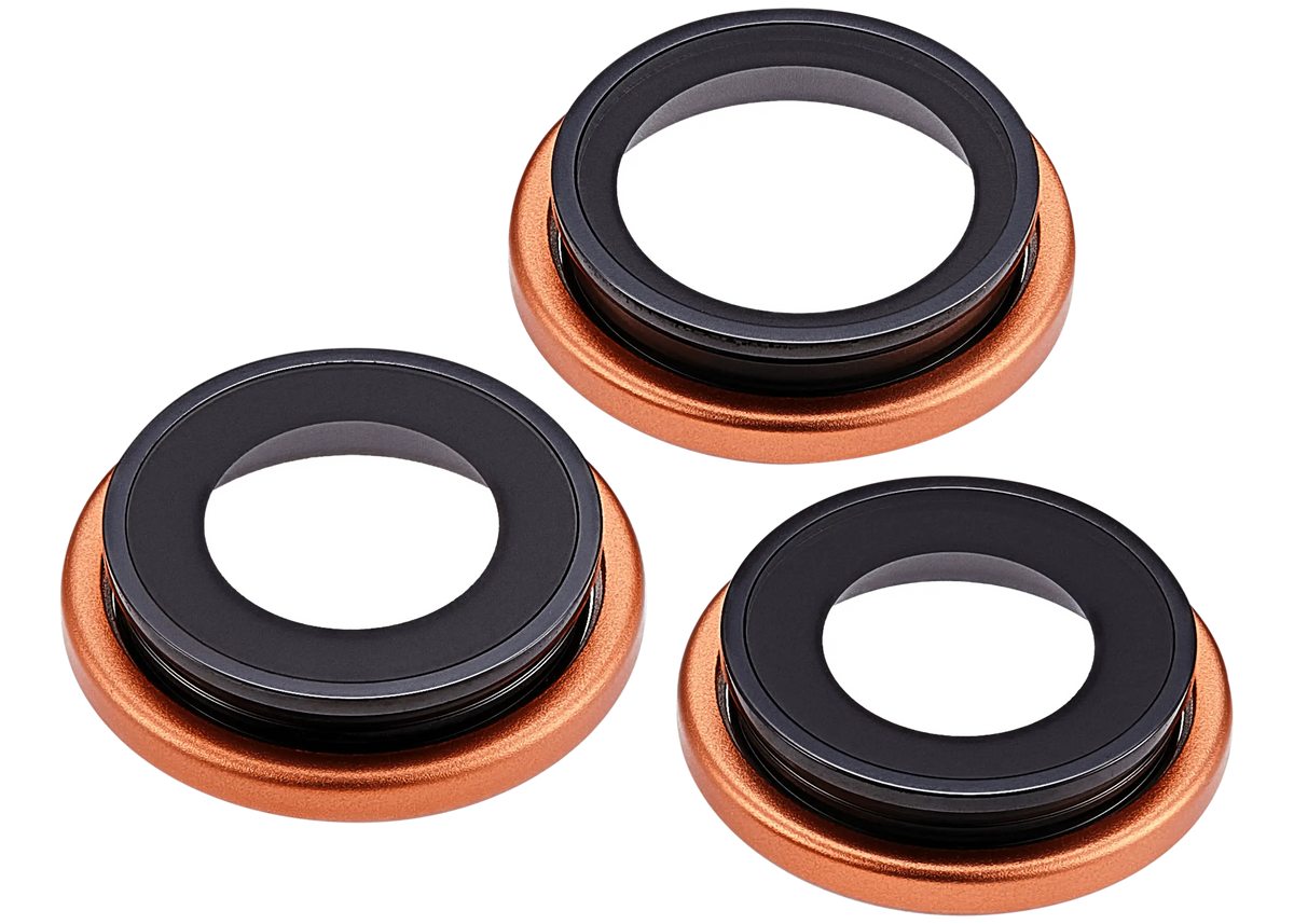 Back Camera Lens With Bracket & Bezel For iPhone 17 Pro/ 17 Pro Max (Premium) (Cosmic Orange)