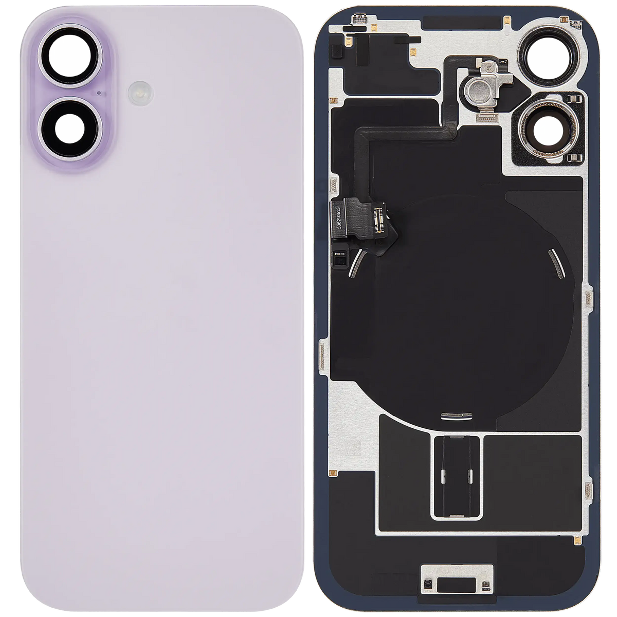 Back Glass w/ MagSafe Magnet & NFC & Flashlight Flex Compatible For iPhone 17 (Used OEM Pull: Grade A) (Lavender)