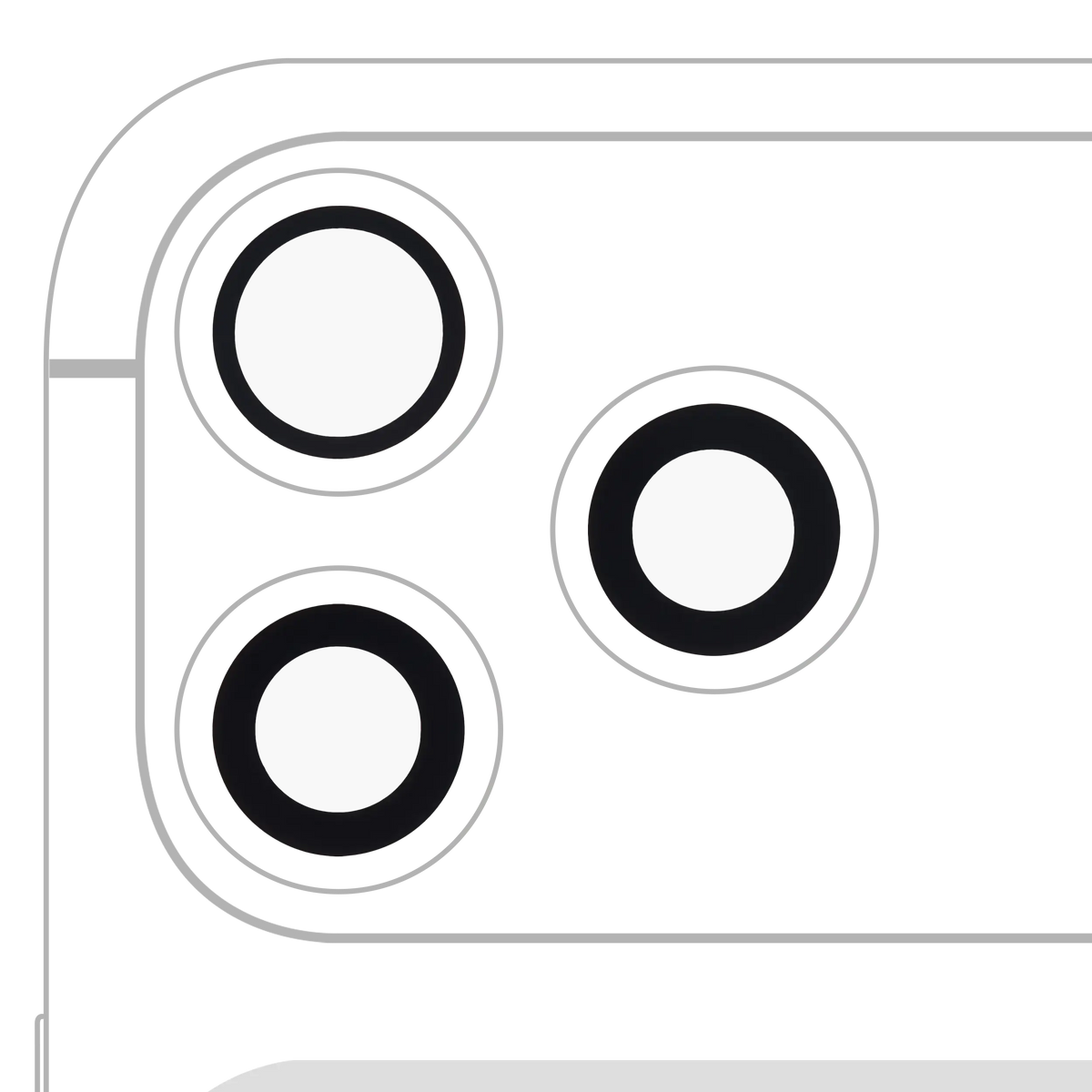 Back Camera Lens (Glass Only) With Adhesive For iPhone 17 Pro / 17 Pro Max (3 Piece Set) (Aftermarket Plus)