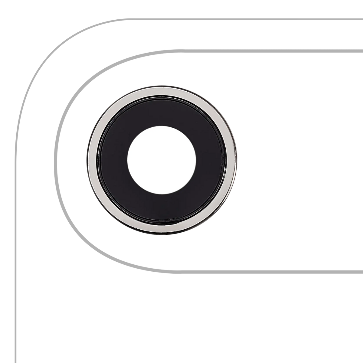 Back Camera Lens With Bracket & Bezel For iPhone Air (Cloud White) (Premium)