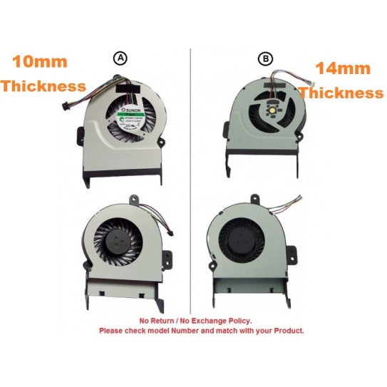 Fan For ASUS X55, X55SA, X55A, X55C, X55U, X55V, X55VD, X45C, X45VM, X45VD, R500V, R503VD, K55, K55V, K55VM, K55VD, K55A, K55X CPU Cooling Fan