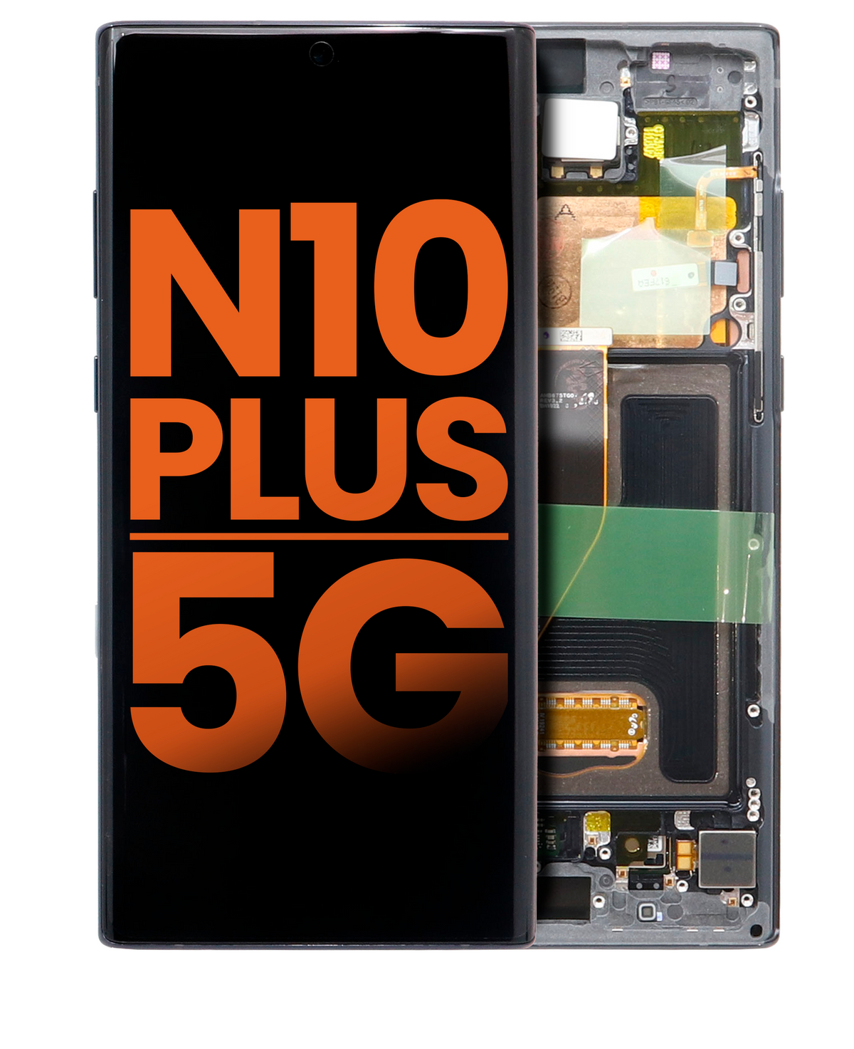 OLED Assembly With Frame Compatible For Samsung Galaxy Note 10 Plus / 5G (Blemish: Grade A) (Aura Black)