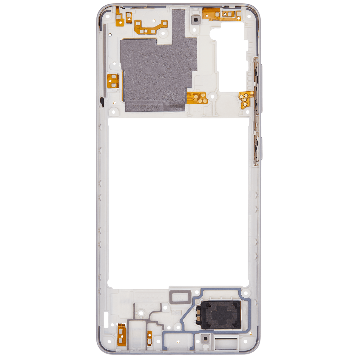 Mid-Frame Housing Compatible For Samsung Galaxy A41 (A415 / 2020) (Aftermarket Plus) (Prism Crush Silver)