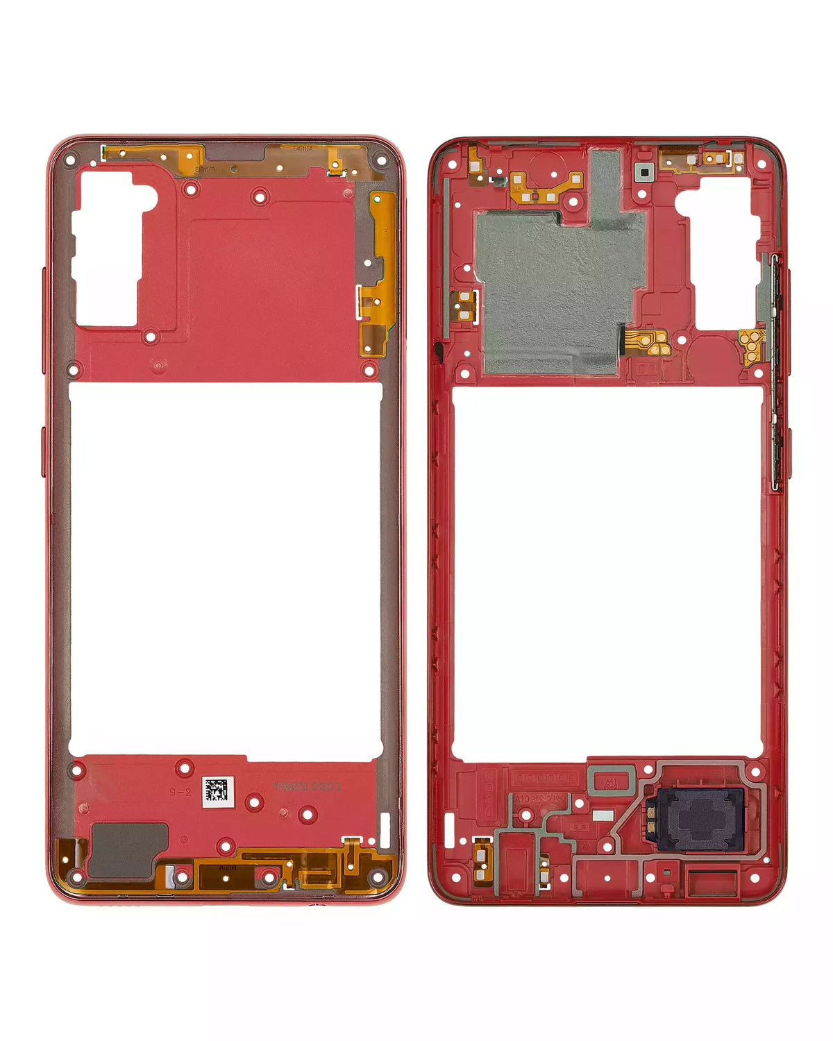 Mid-Frame Housing Compatible For Samsung Galaxy A41 (A415 / 2020) (Aftermarket Plus) (Prism Crush Red)