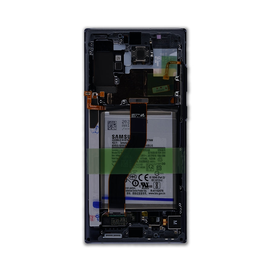 Replacement OLED Assembly With Frame Compatible For Samsung Galaxy Note 10 Plus / 5G (Service Pack) (Aura Black)
