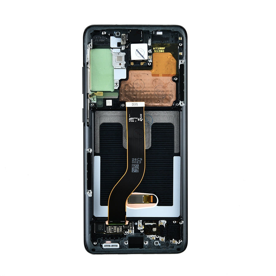 OLED Assembly With Frame Compatible For Samsung Galaxy S20 Plus 5G Replacement (Service Pack) (Cosmic Black)
