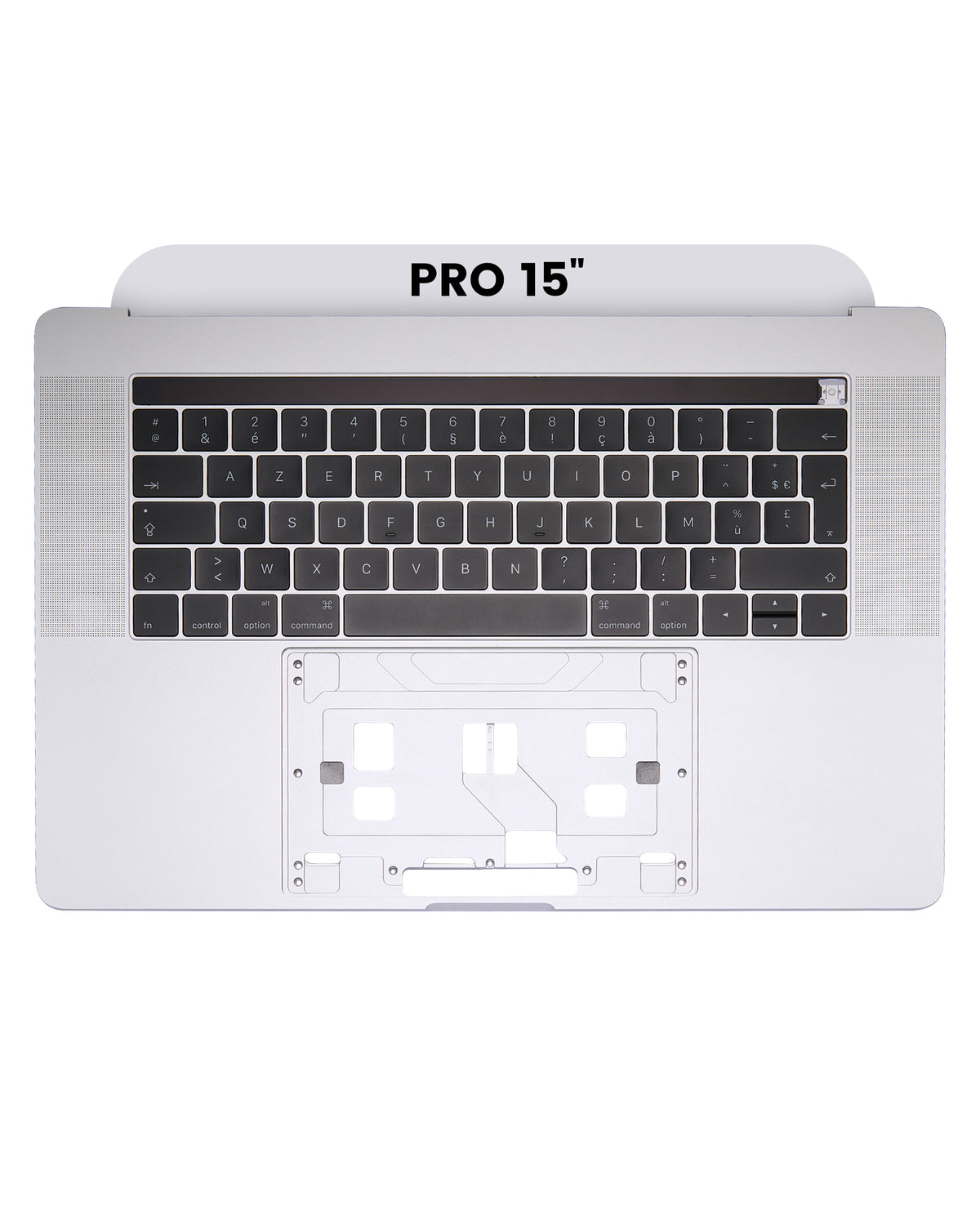 SILVER TOP CASE WITH KEYBOARD (FRENCH) FOR MACBOOK PRO 13" W/ TOUCH BAR A1707 (LATE 2016 / MID 2017)