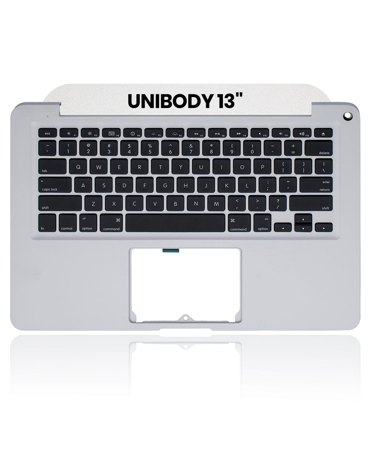 TOP CASE WITH KEYBOARD (US ENGLISH) FOR MACBOOK UNIBODY 13" A1278 (LATE 2008) (USED OEM PULL: COSMETIC GRADE: NEW)