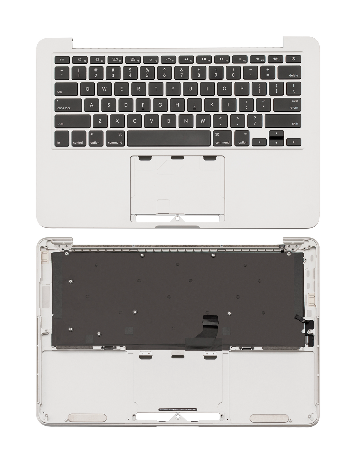 TOP CASE WITH KEYBOARD (US ENGLISH) FOR MACBOOK PRO 13" RETINA A1502 (LATE 2013 / MID 2014) (USED OEM PULL: COSMETIC GRADE: NEW)