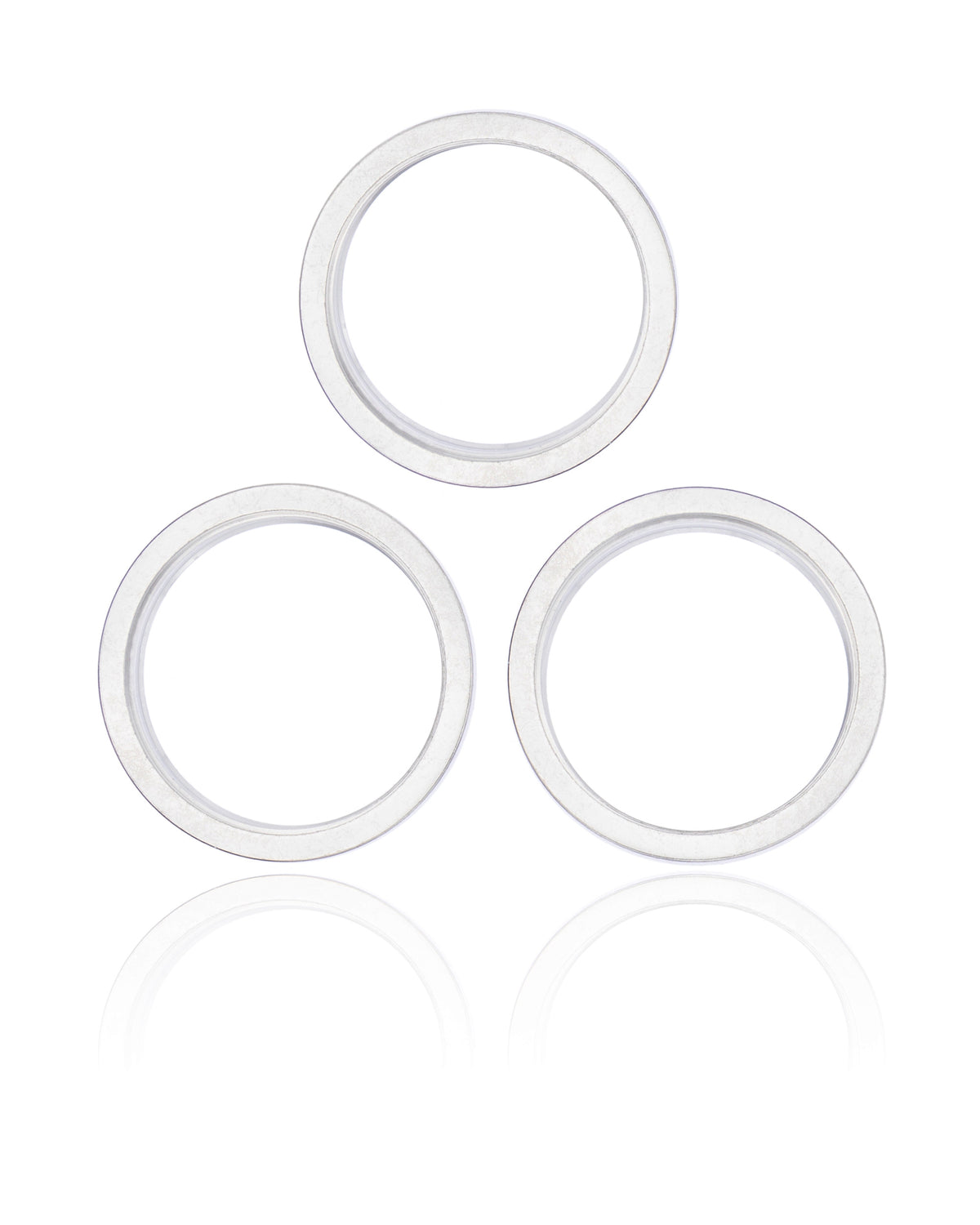 SILVER BACK CAMERA BEZEL RING ONLY (3 PIECES) FOR IPHONE 13 PRO /13 PRO MAX