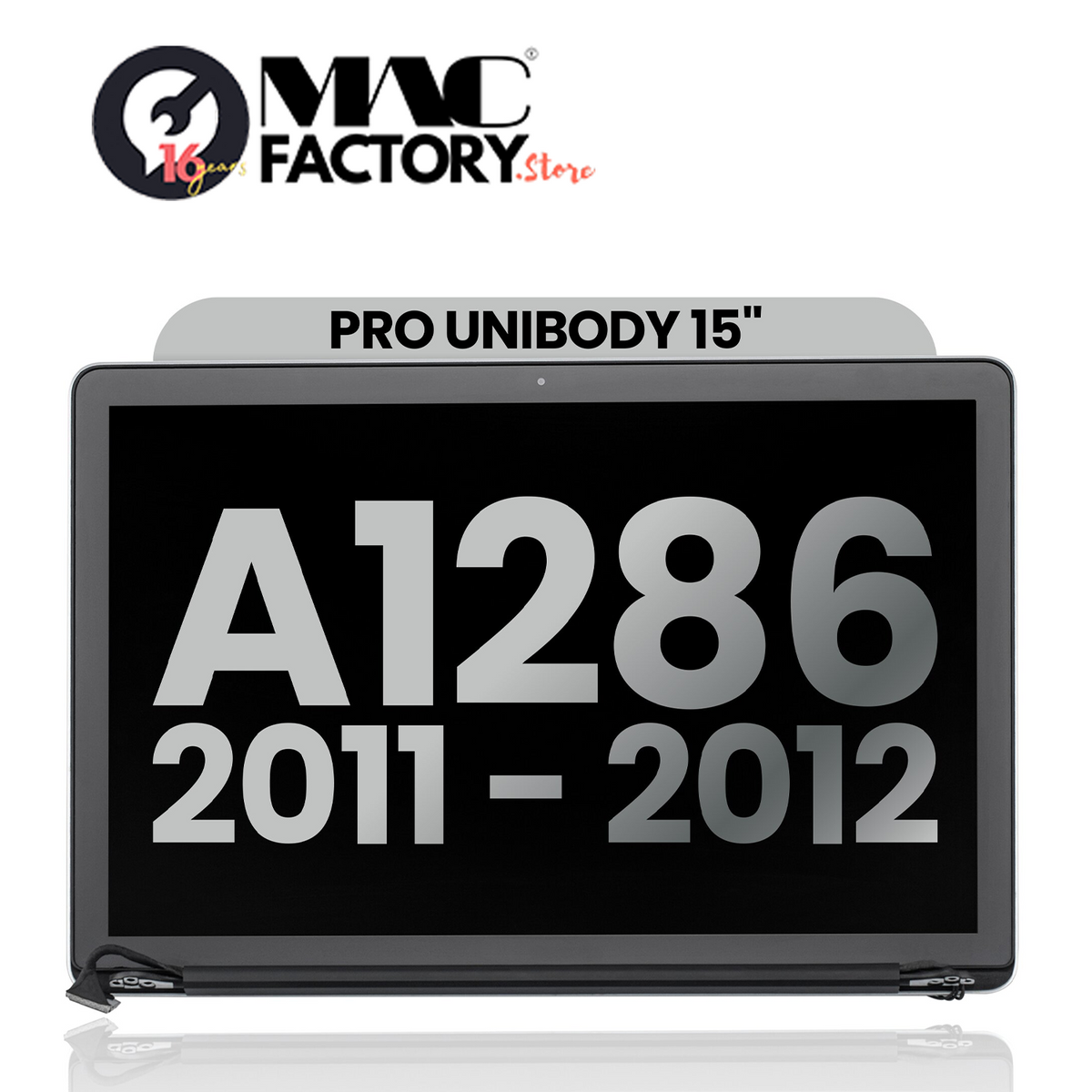 LCD Screen & Full Assembly Display for Apple MacBook Pro 15" (A1286, Early 2011 - Mid 2012) – Silver