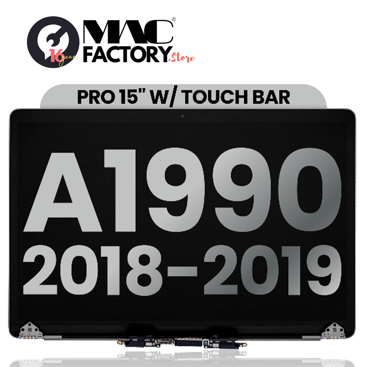 LCD Screen & Full LCD Assembly Display A1990 for Apple MacBook Pro Retina 15.4 Silver/Grey From 2018-2019