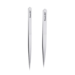 iNeeZy Handmade Non-Magnetic Stainless Tweezers (Silver - Wide) (Qianli)