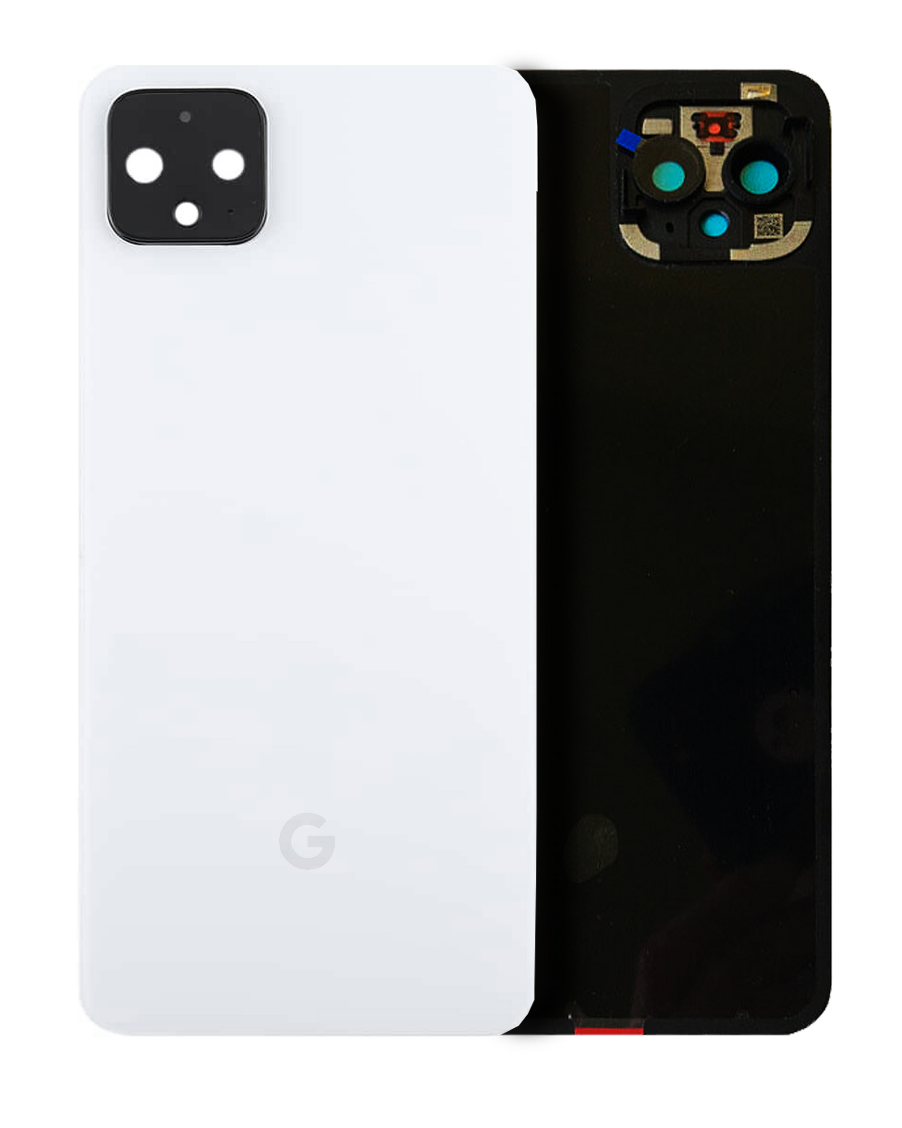 Back Glass Compatible For Google Pixel 4 Replacement (Genuine OEM) (Clearly White)