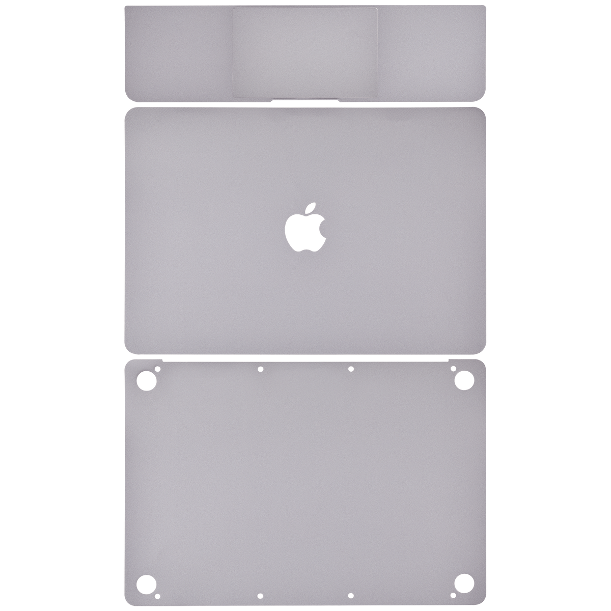 4in1 (Top, Bottom, Keyboard, Trackpad) Skin Compatible For MacBook Retina 12"(A1534 / Early 2015 / Early 2016 / Mid 2017) (Space Gray)