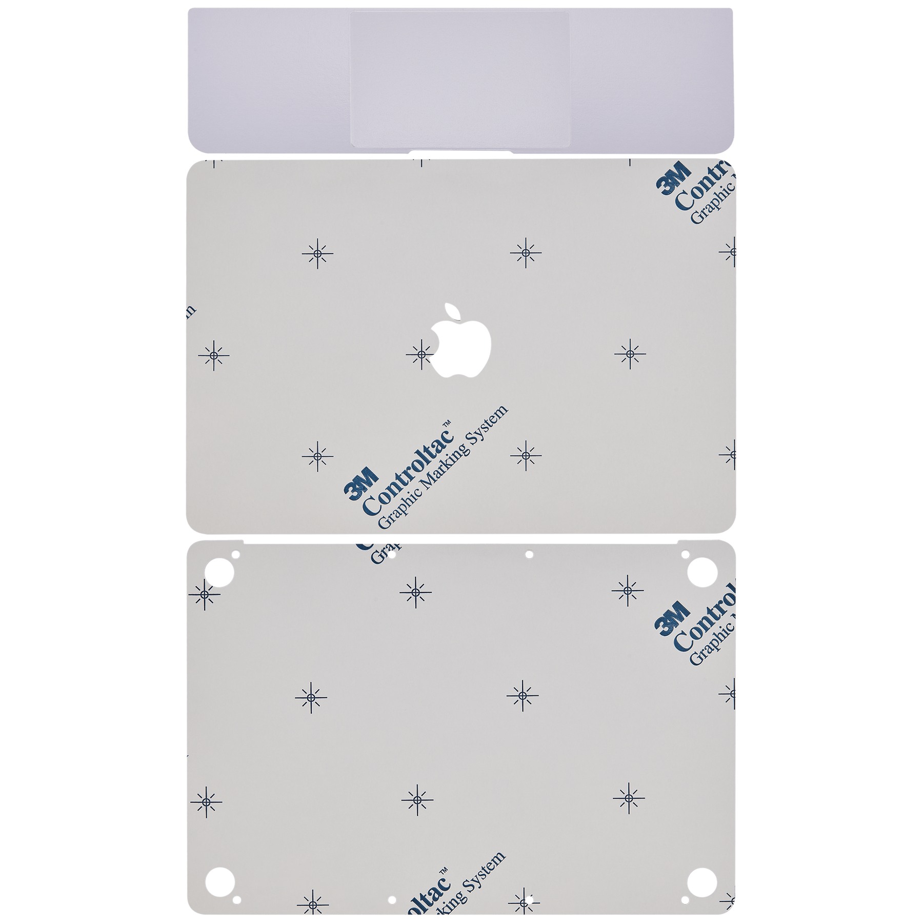 4in1 (Top, Bottom, Keyboard, Trackpad) Skin Compatible For MacBook Retina 12"(A1534 / Early 2015 / Early 2016 / Mid 2017) (Space Gray)